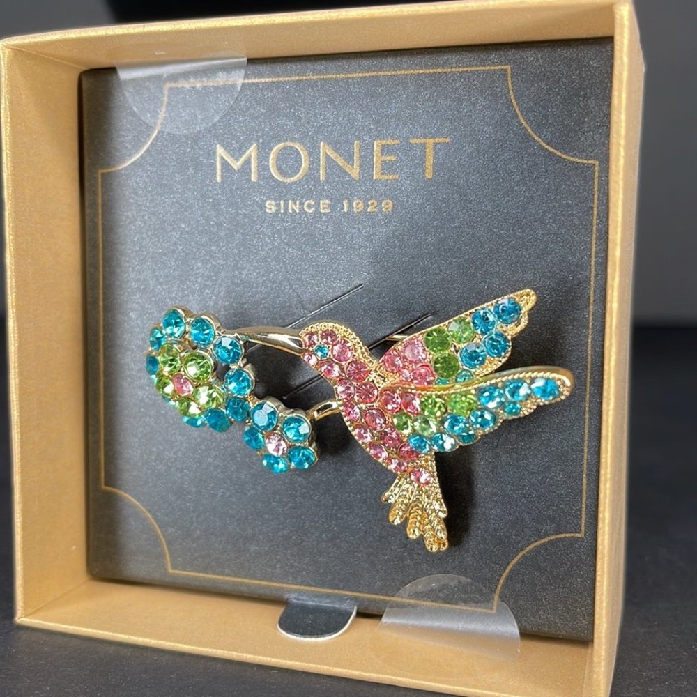 Monet Jewelry Hummingbird Pin - Picture 4 of 4